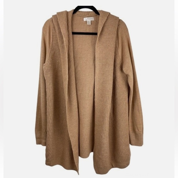Kenar Sweaters - Kenar 100% Merino Wool Cardigan | Tan | Size 2XL